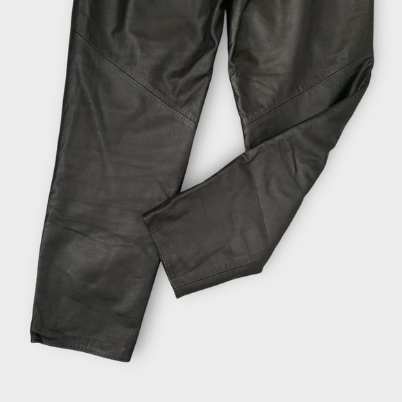 Vintage Danier 80s 90s Black Leather Pants - Picture 5 of 10